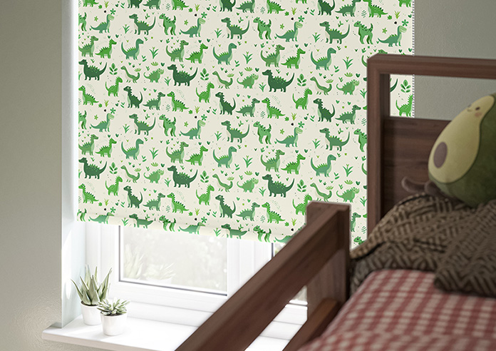 Dino Land, Lush Green - Twist&Fit Roller Blind - Image 5